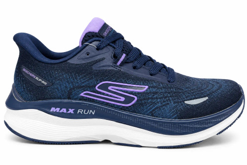 کتونی زنانه اسکیچرز Max Run Slip-ins سرمهای و بنفش